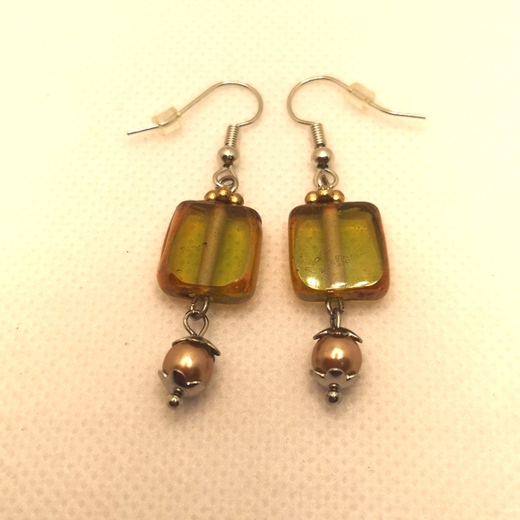 Made by Mishi Jewelry - Handmade Glass and faux pearl drops